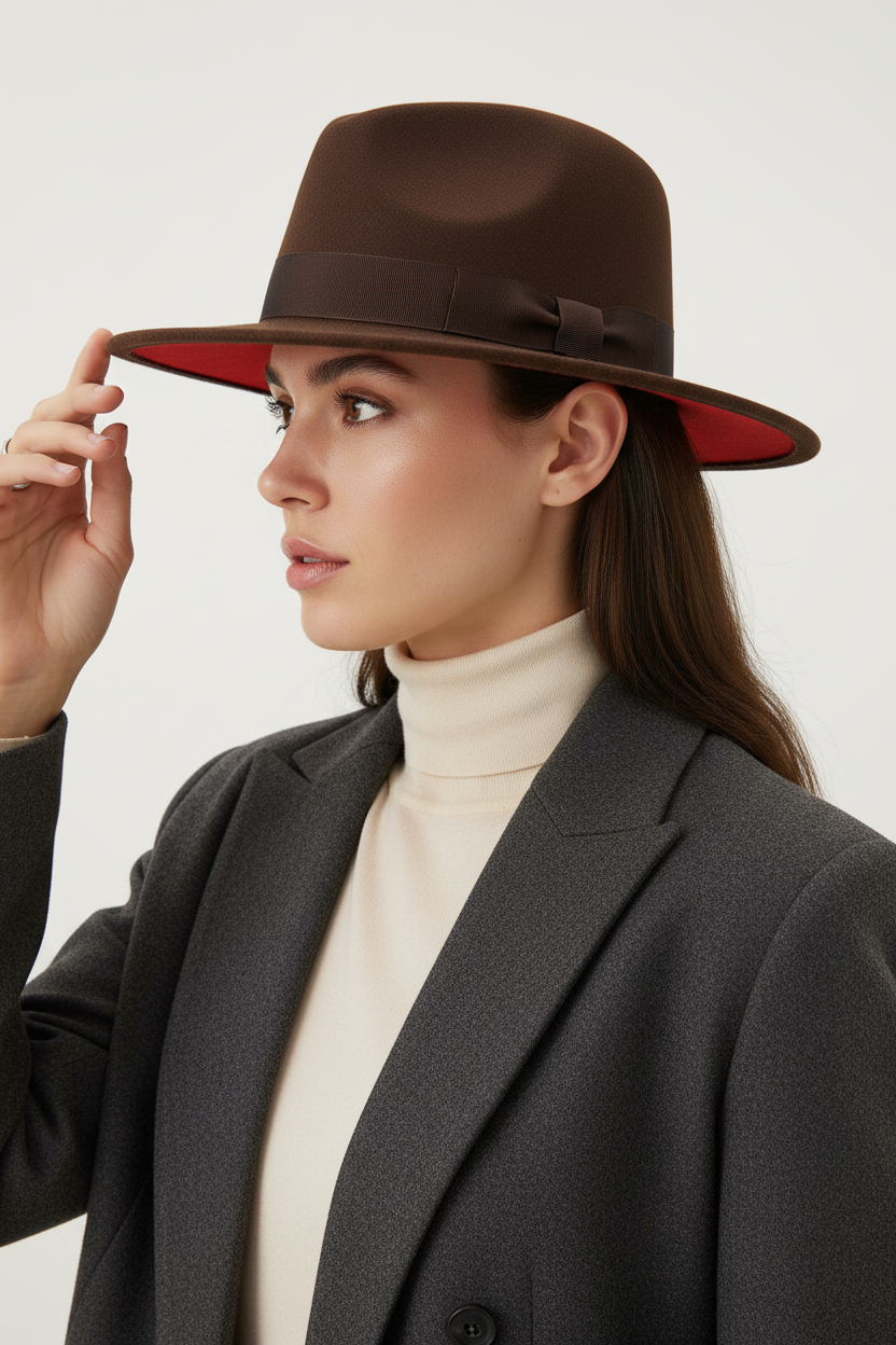 Nashville Modern Flat Brim Fedora Hat