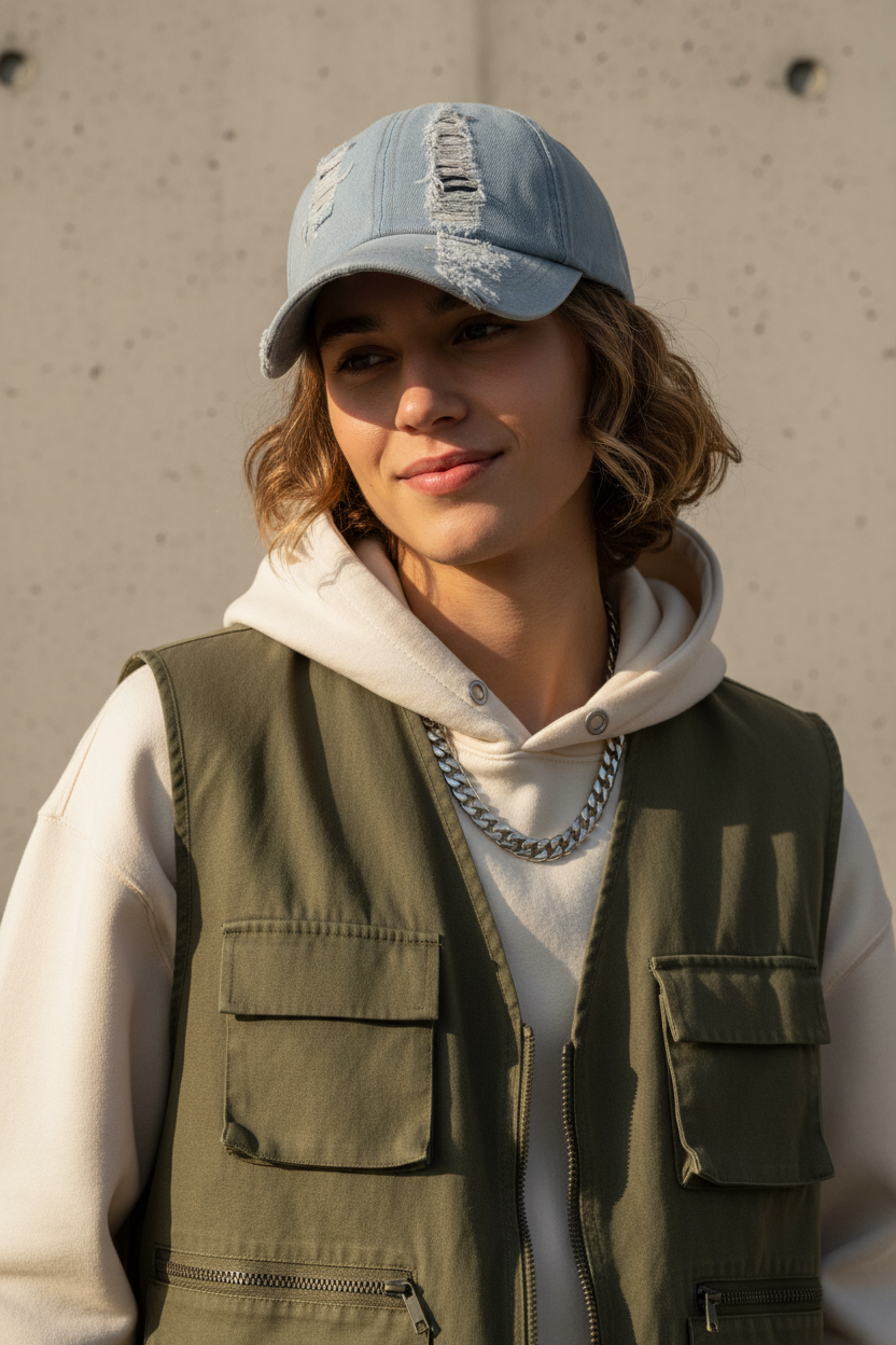 Harrison Unisex Adjustable Denim Baseball Hat