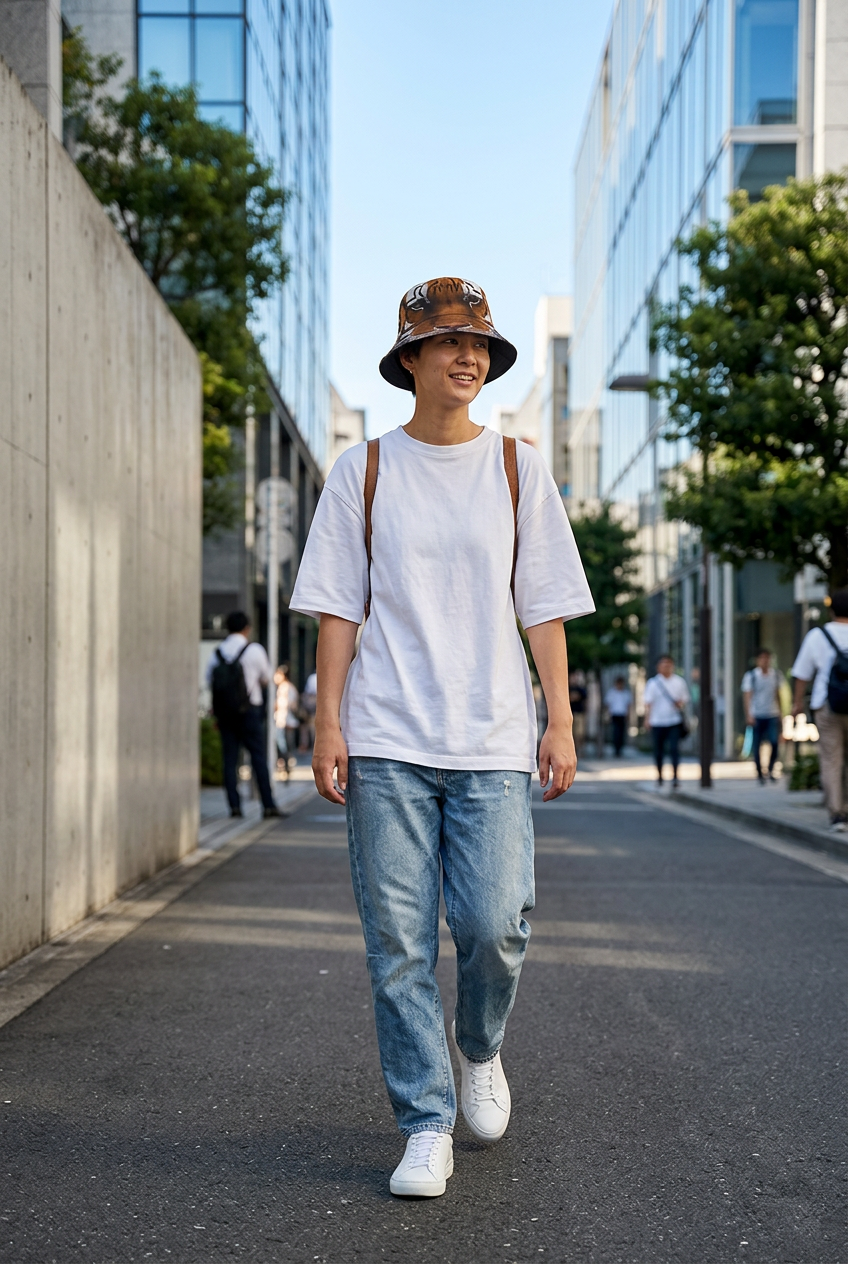 Tiger Print Polyester Bucket Hat