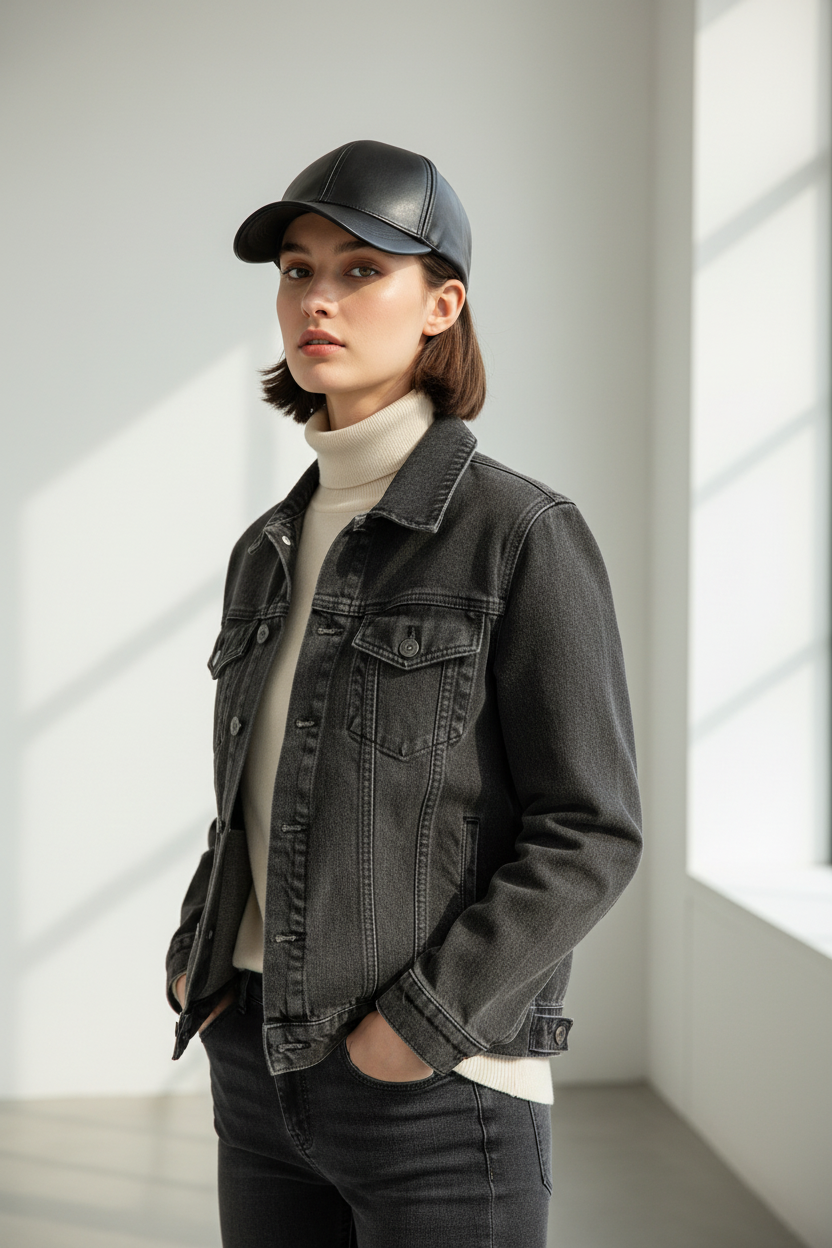 Jackson Unisex Faux Leather Baseball Cap, Adjustable Fit