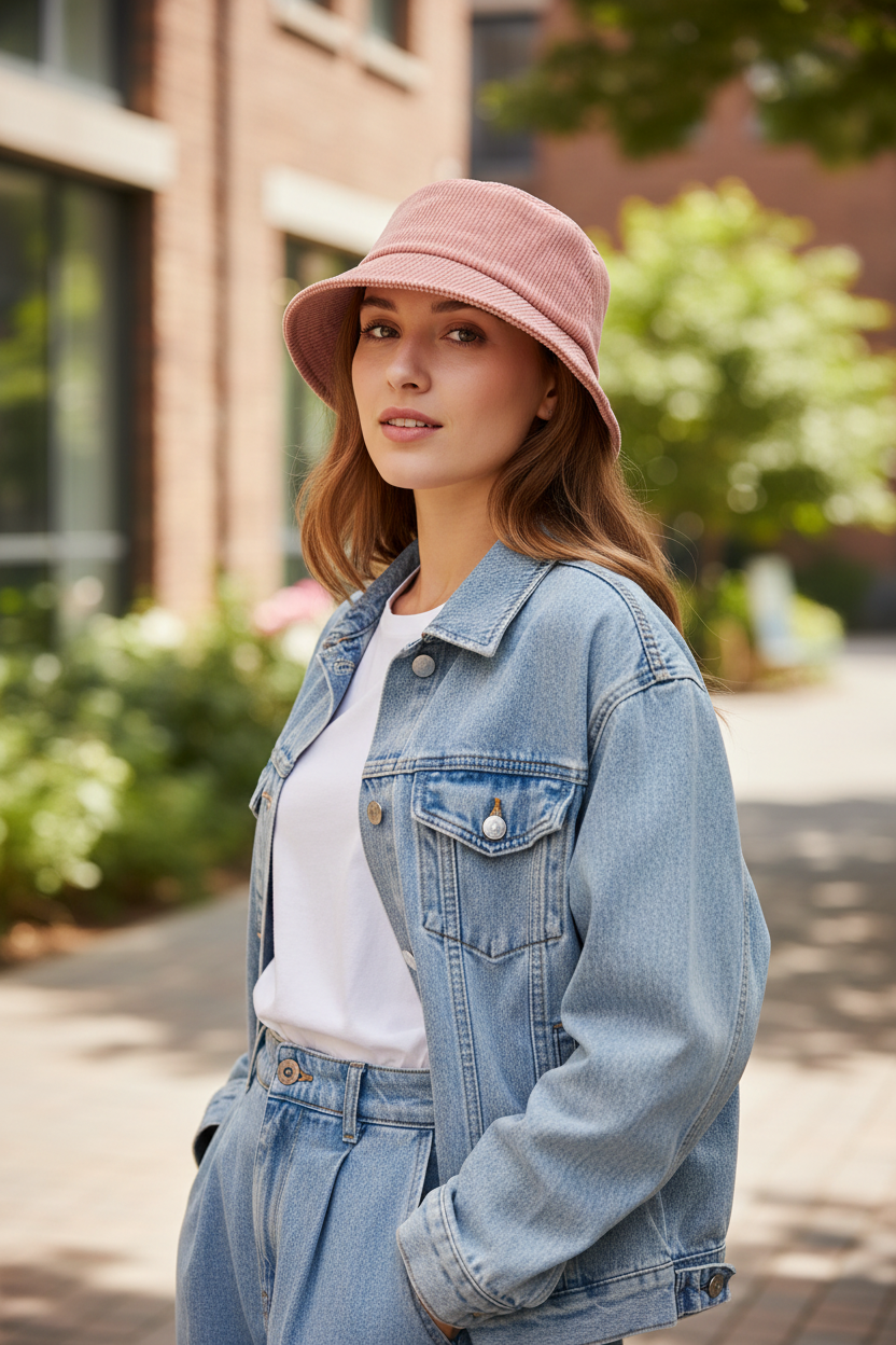 Littleton Corduroy Wide Brim Bucket Hat, Adjustable Fit