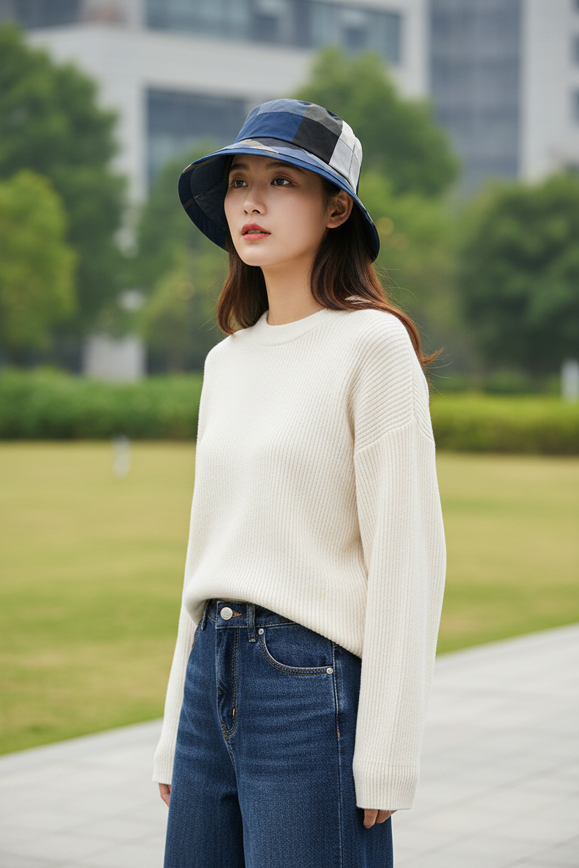 Caleb Foldable Wide Brim Cotton Fisherman Hat