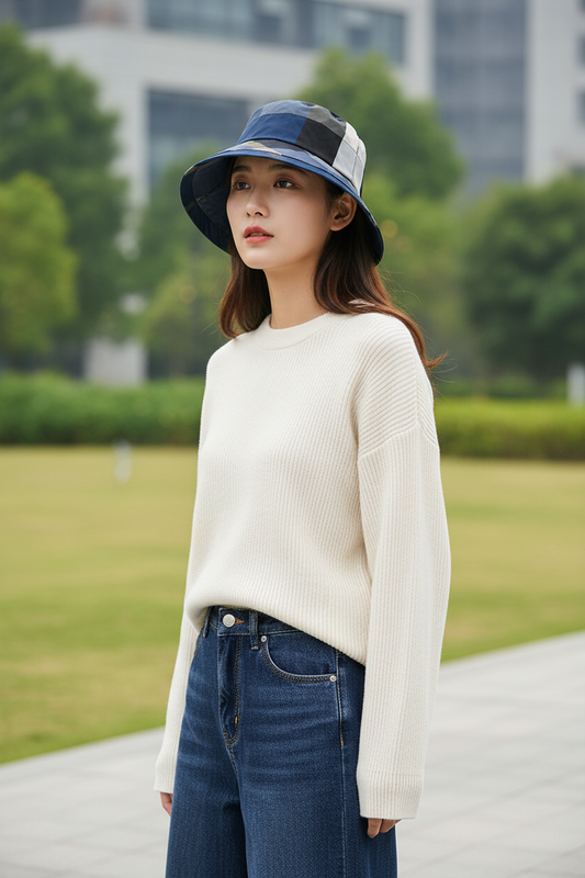 Caleb Foldable Wide Brim Cotton Fisherman Hat