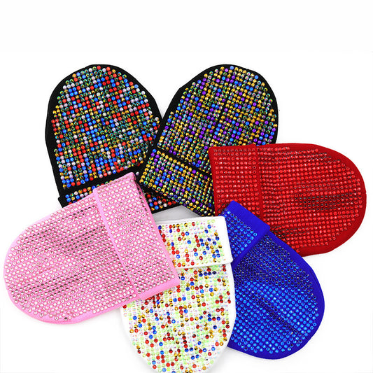 Punk Rhinestone Warm All-matching Acrylic Knitted Drill Cap