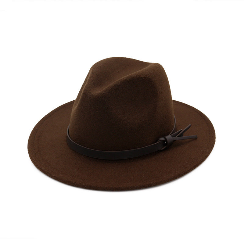 TheCapSpot - Braun Woolen Top Hat