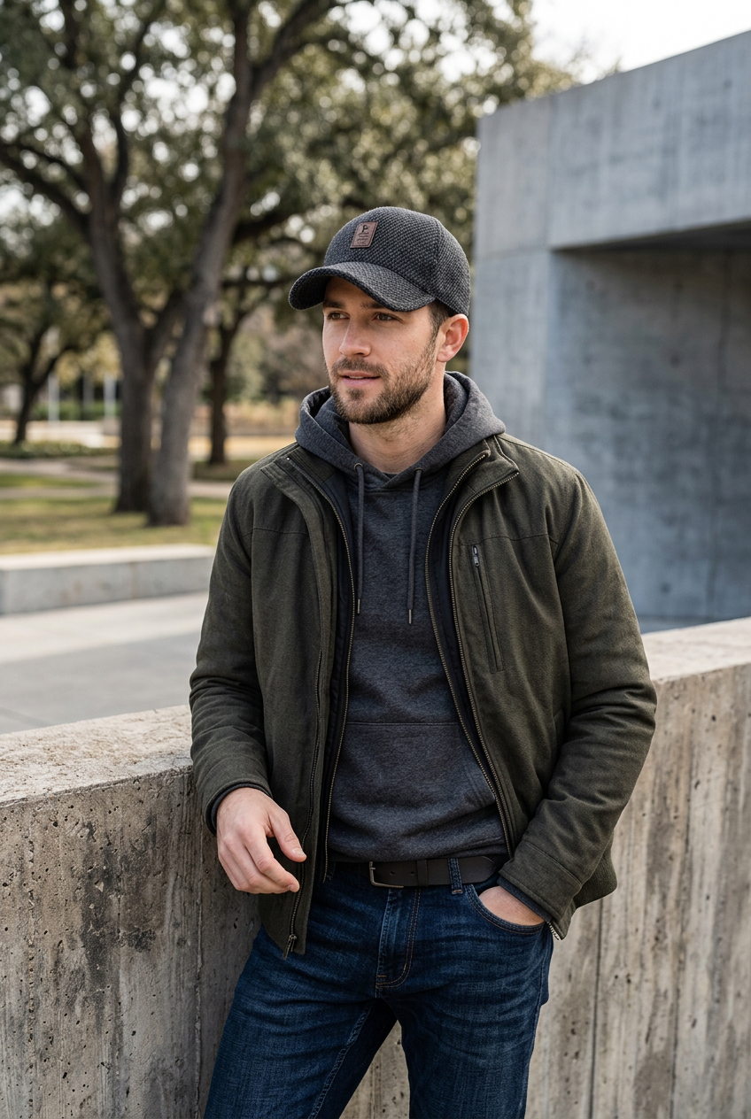 Tennyson Wool Felt Baseball Cap – Adjustable, Short Brim