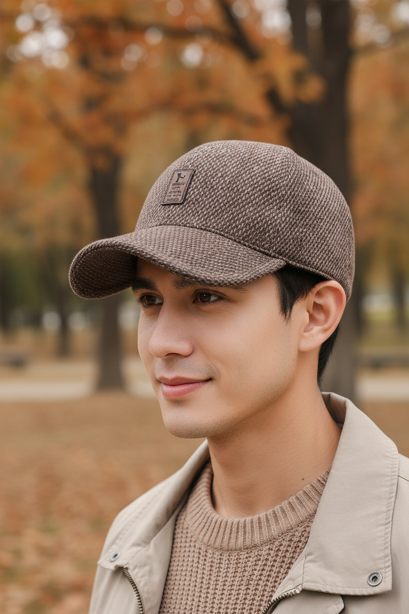 Tennyson Wool Felt Baseball Cap – Adjustable, Short Brim