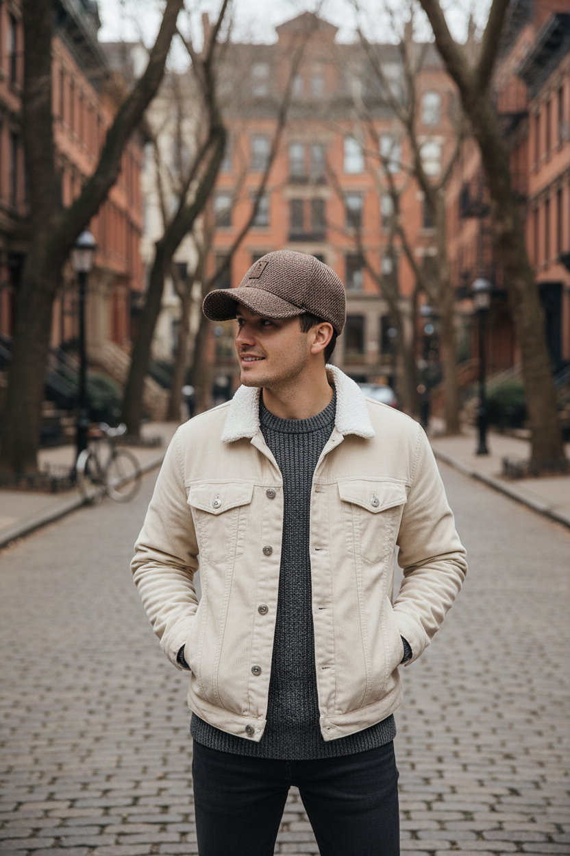 Tennyson Wool Felt Baseball Cap – Adjustable, Short Brim