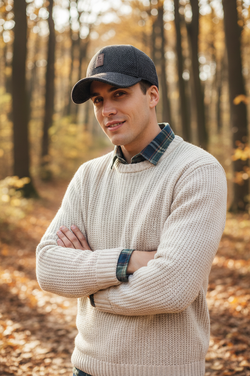 Tennyson Wool Felt Baseball Cap – Adjustable, Short Brim