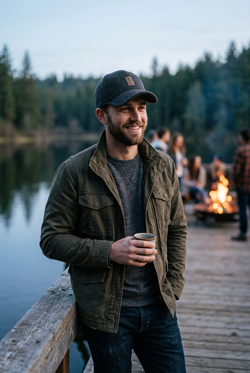 Tennyson Wool Felt Baseball Cap – Adjustable, Short Brim