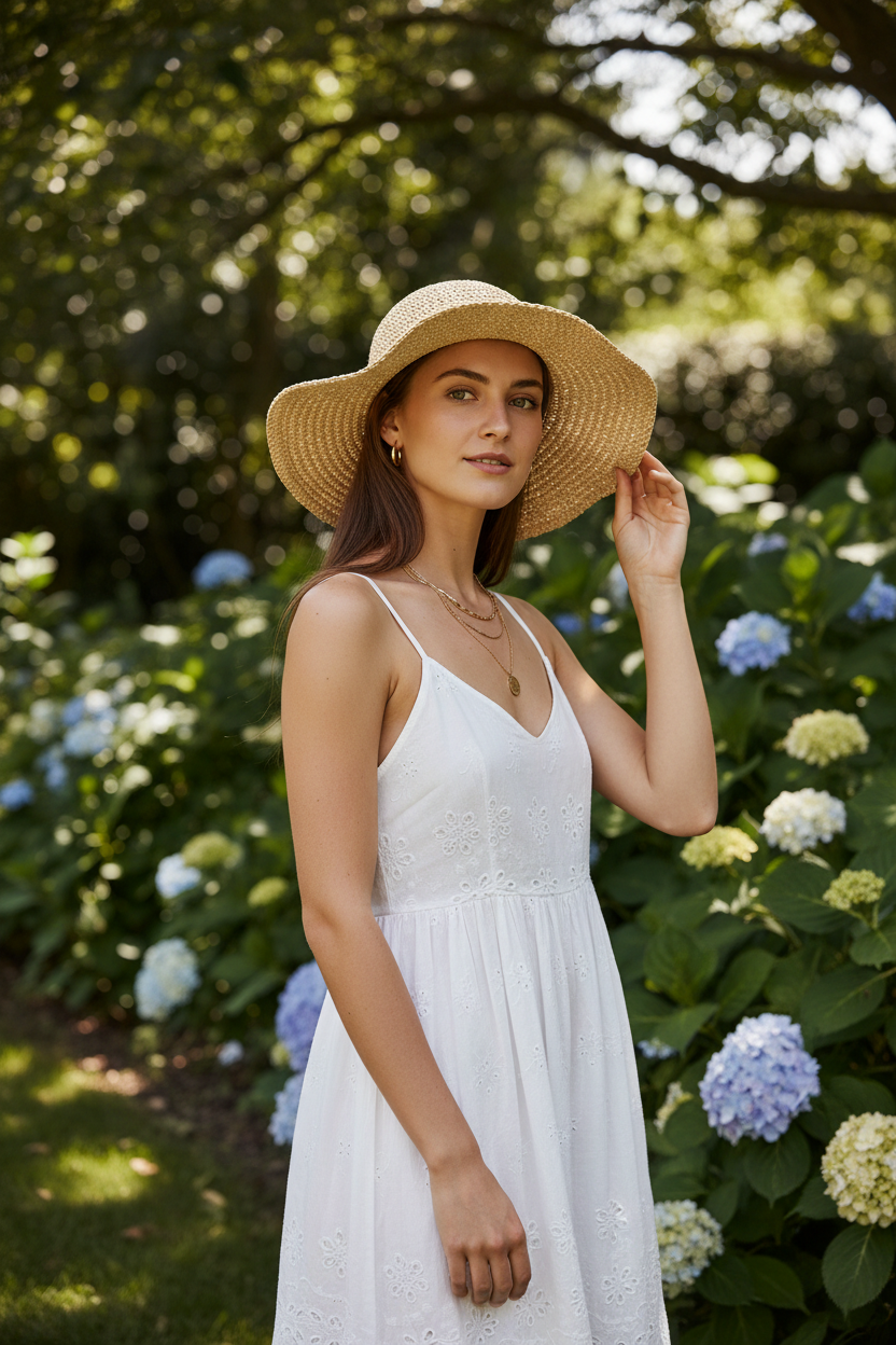 Barkley Foldable Straw Sun Hat with Wide Brim, Medium