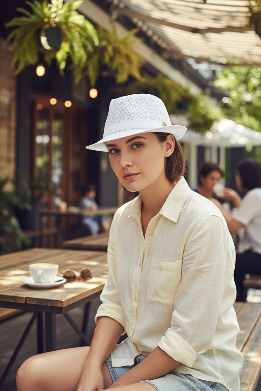 Stevens Canvas Fedora Hat, Curling Brim