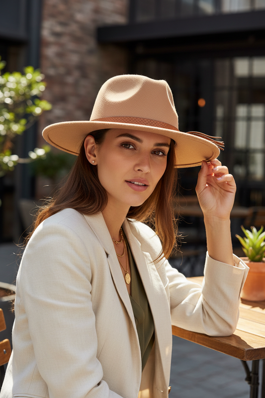 Timberline Wool Felt Fedora Hat, Adjustable Bell Shape
