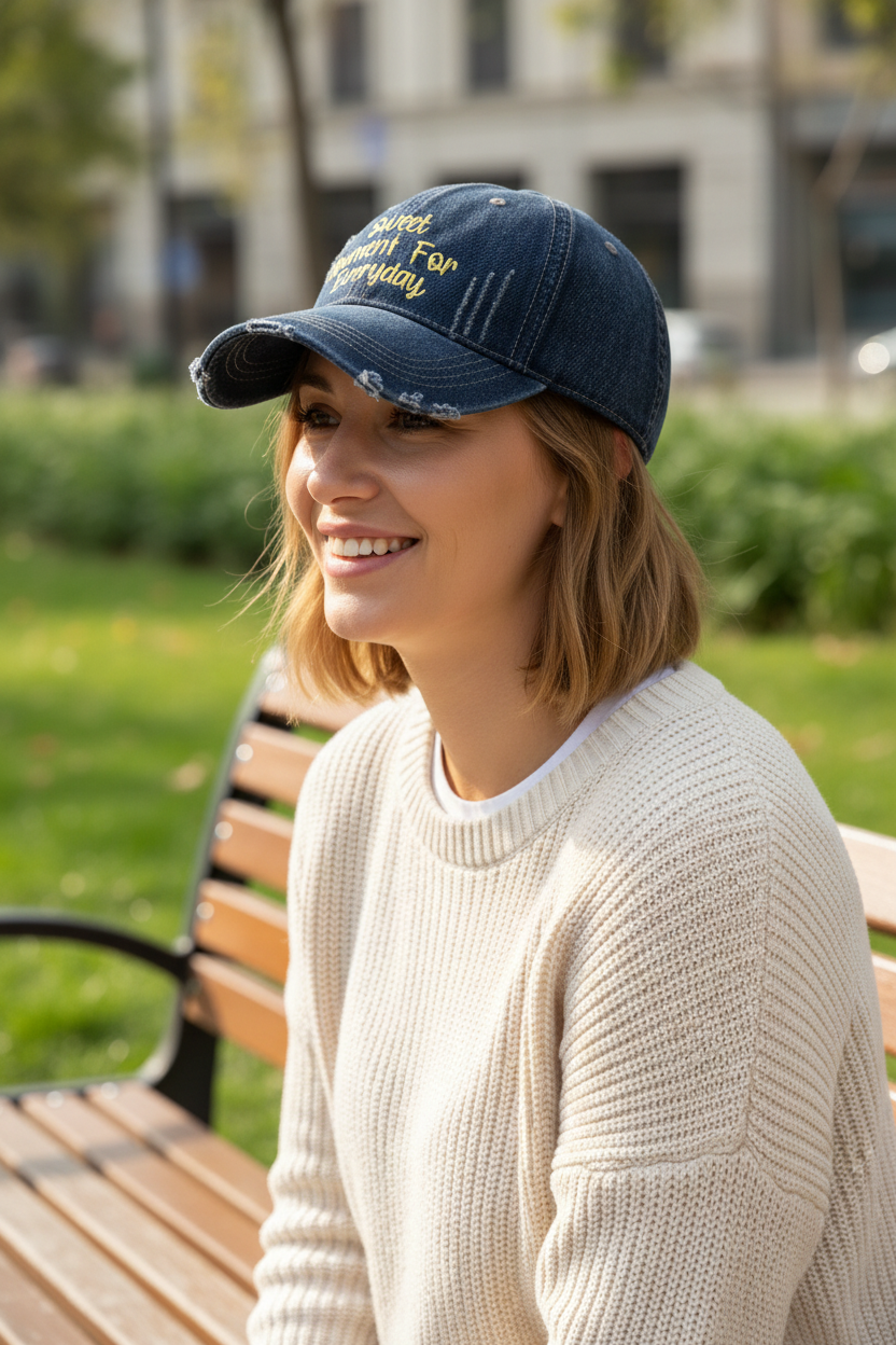 Perry Denim Cotton Baseball Cap
