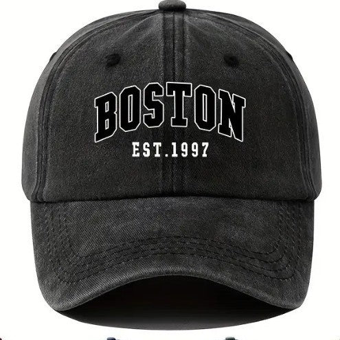 TheCapSpot - Washed Cotton Letter Baseball Cap