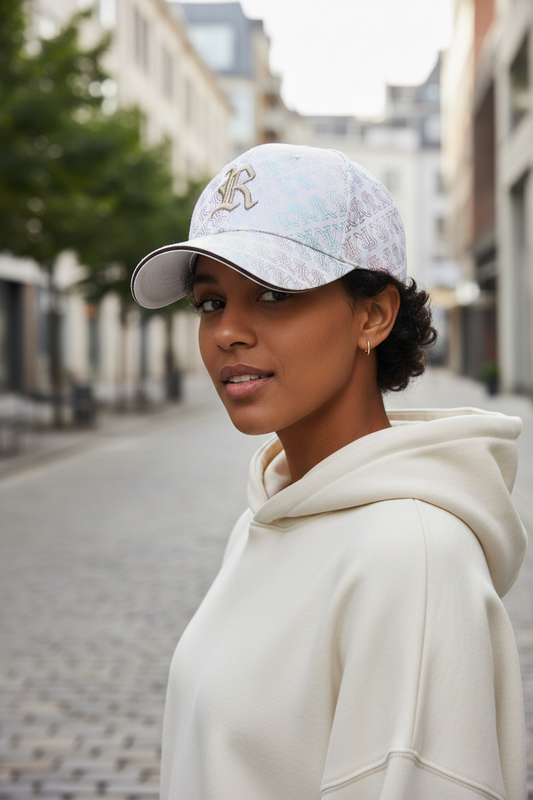 Embroidered R Letter Cotton Cap – 6 Colors, All-Season Street Style