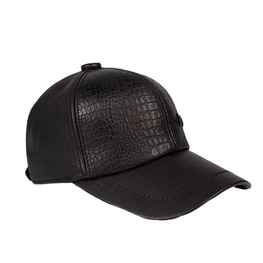 TheCapSpot - Crocodile Pattern Leather Cap