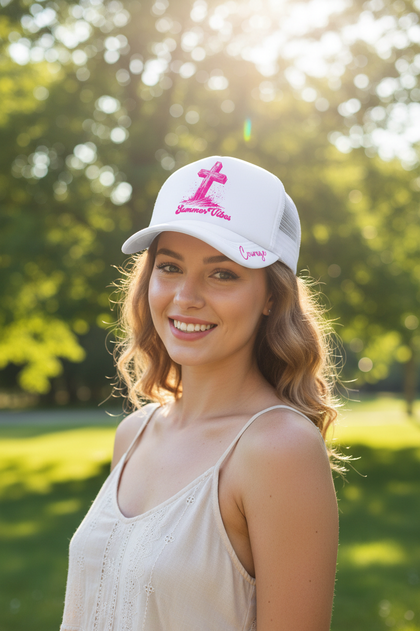 Courage Polyester Trucker Cap – Adjustable Fit