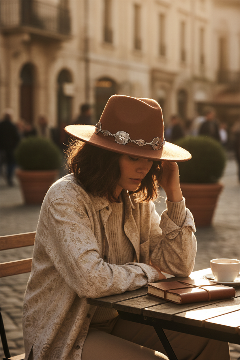 Titusville Wool Fedora Hat with Chain Band