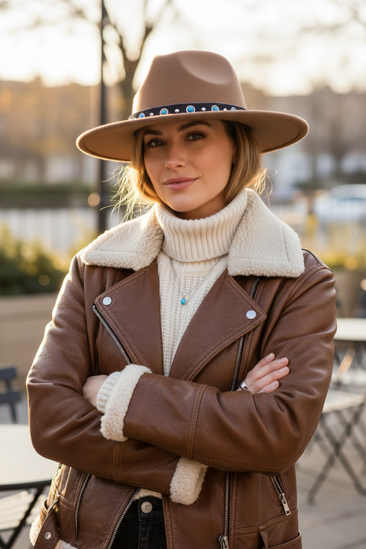 Dennison Wool Fedora Hat with Belt
