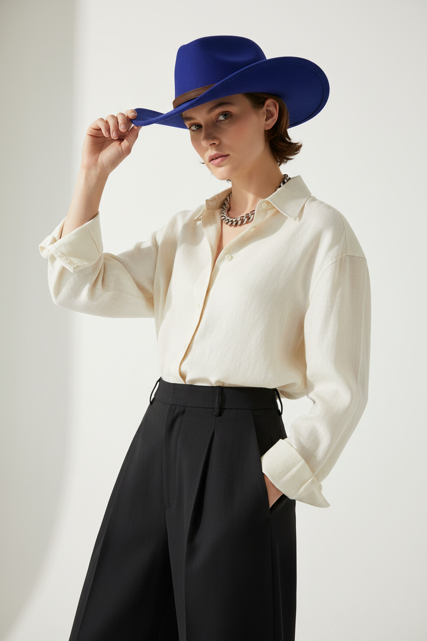 Valentine Cashmere Cowboy Hat, Unisex