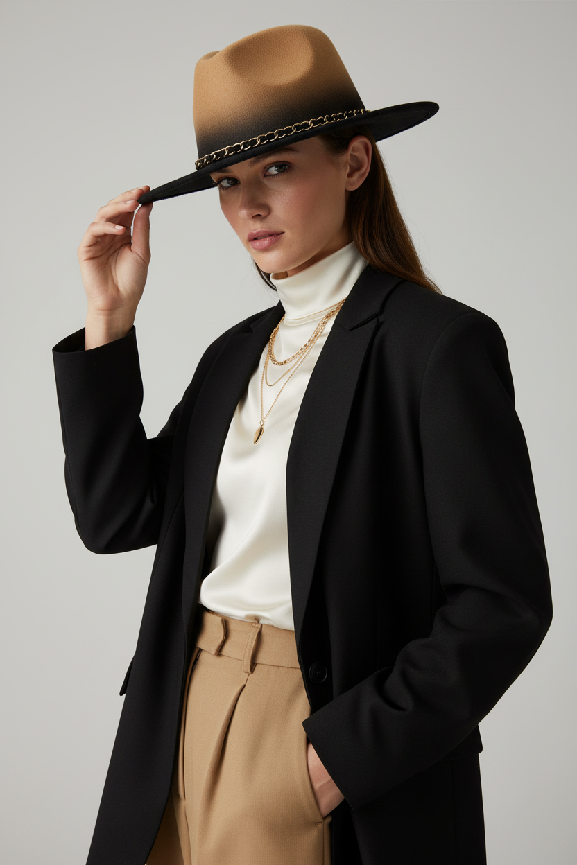 Carlsbad Wool Blend Winter Top Hat, 58cm