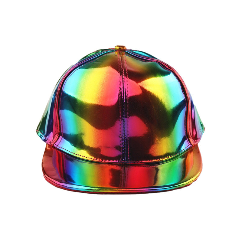 TheCapSpot - Reflective Brim Leather Cap