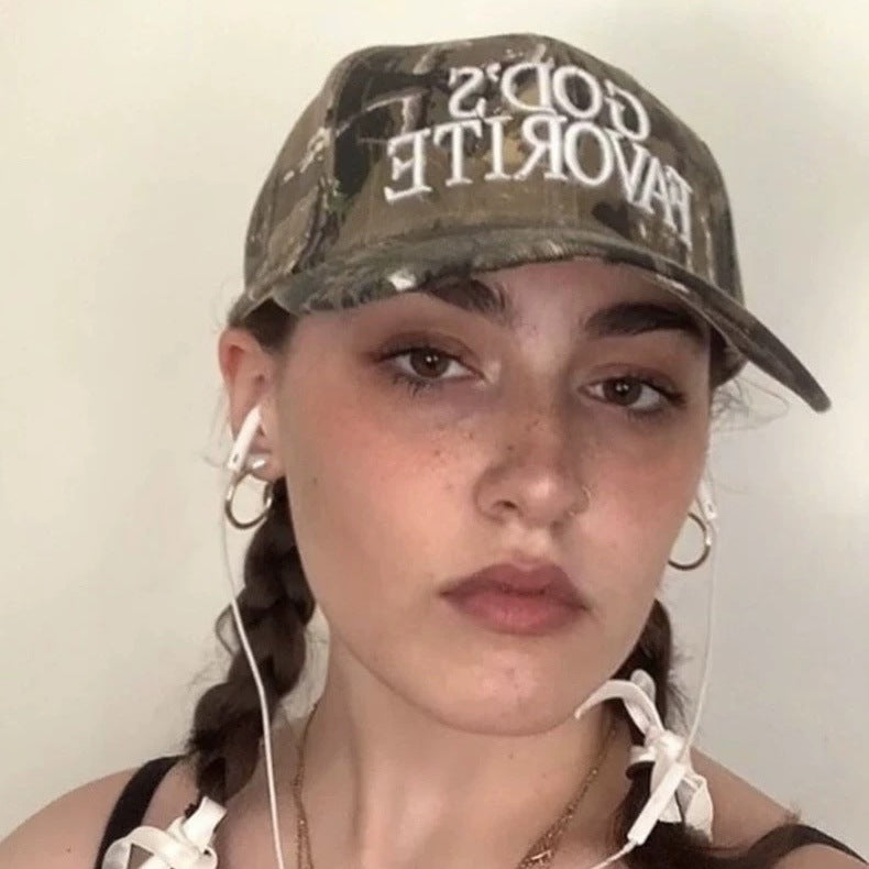TheCapSpot - Camouflage Distressed Baseball Cap