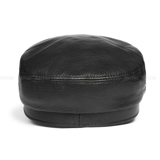 TheCapSpot - Sheepskin Flat Top Cap
