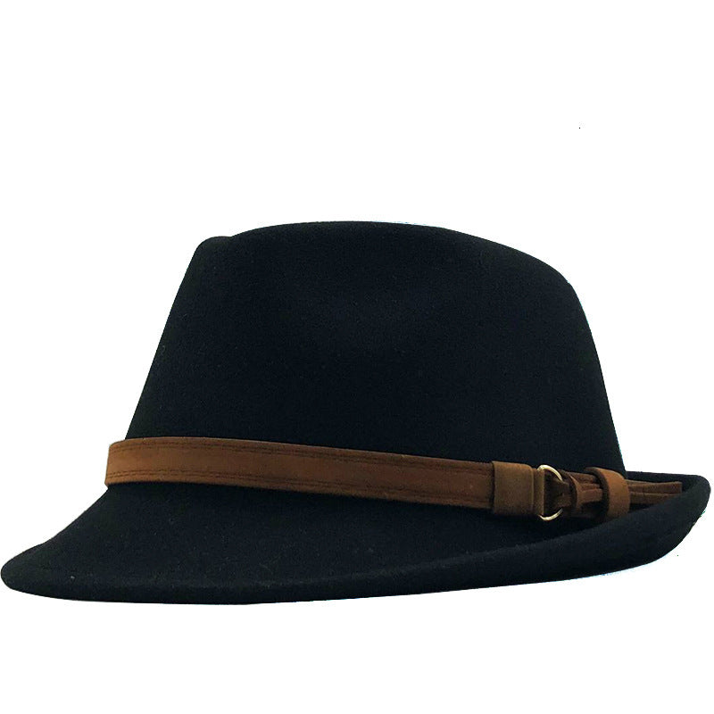 European And American Autumn And Winter Woolen Plain Hat