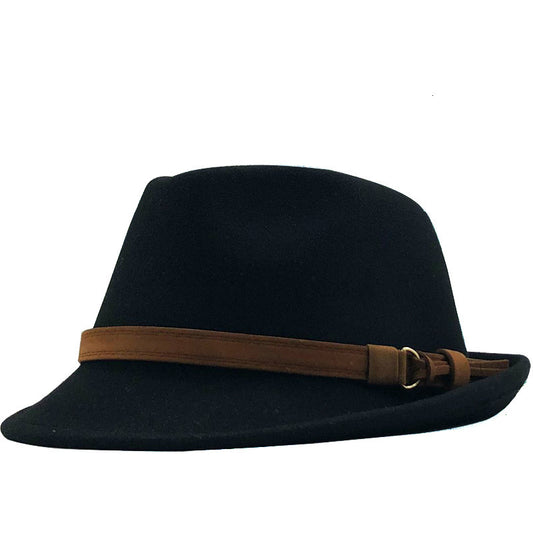 European And American Autumn And Winter Woolen Plain Hat