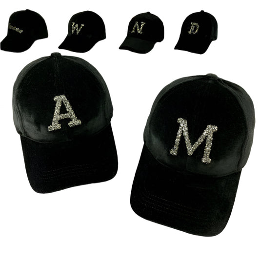 Letter Gold Velvet Baseball Cap Casual All-match Korean Peaked Cap