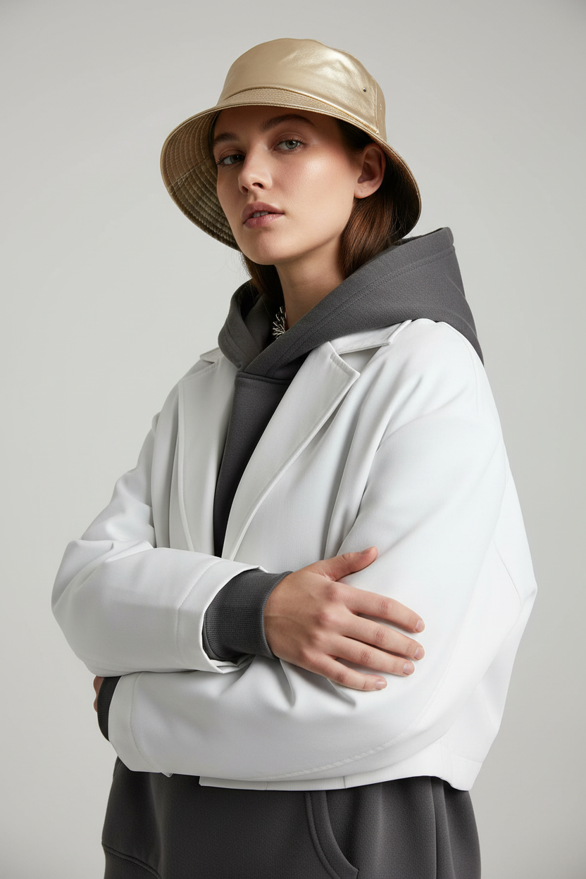 Campbell Faux Leather Double-Sided Fisherman Hat