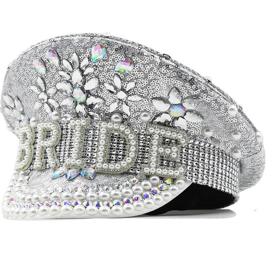 TheCapspot -Silver Sequin Diamond Hat