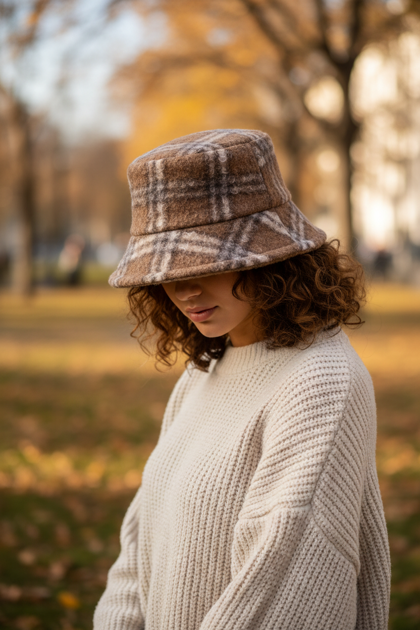 Savannah Tie-Dye Bucket Hat, Short Brim Woolen, M