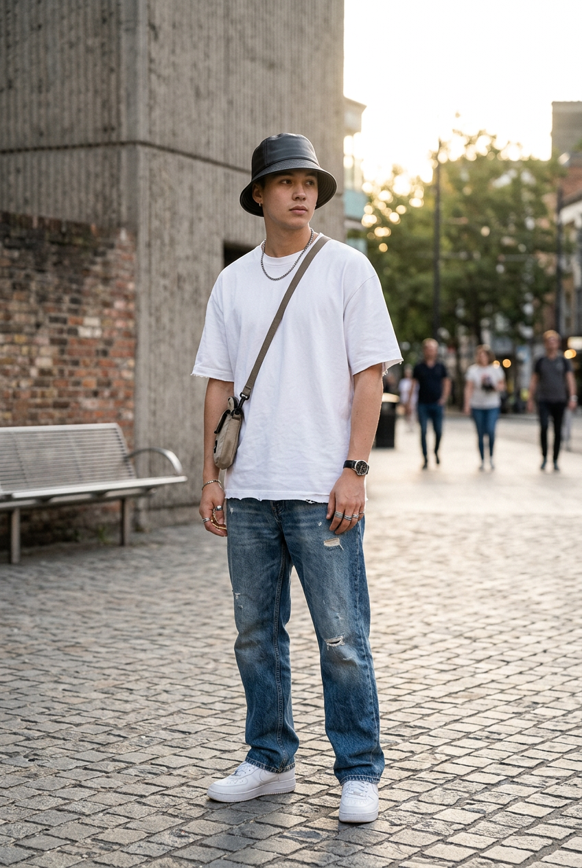 Hamilton Genuine Sheepskin Leather Bucket Hat
