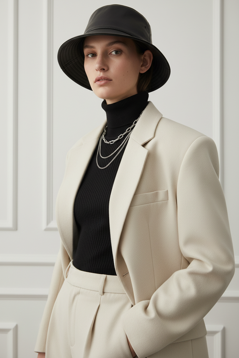 Hamilton Genuine Sheepskin Leather Bucket Hat
