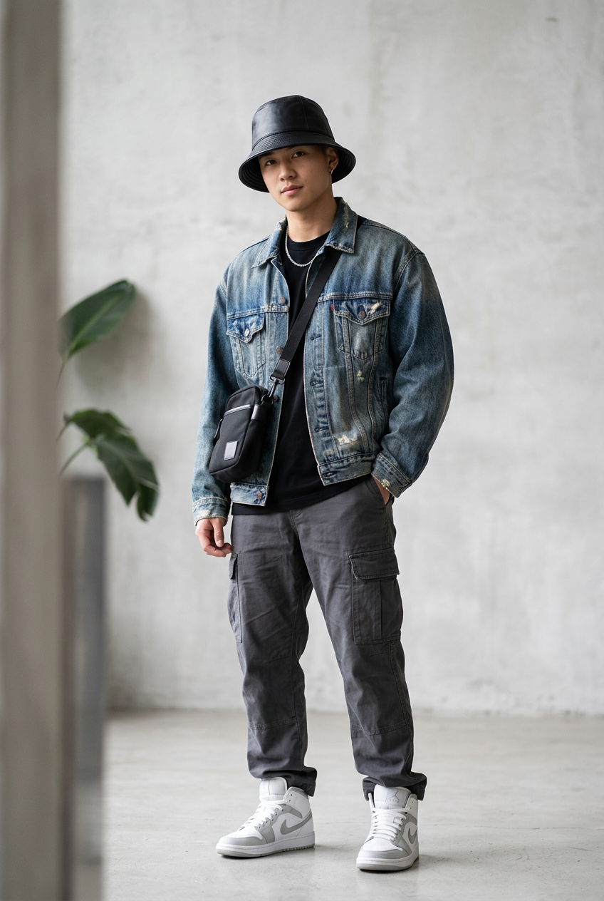 Hamilton Genuine Sheepskin Leather Bucket Hat