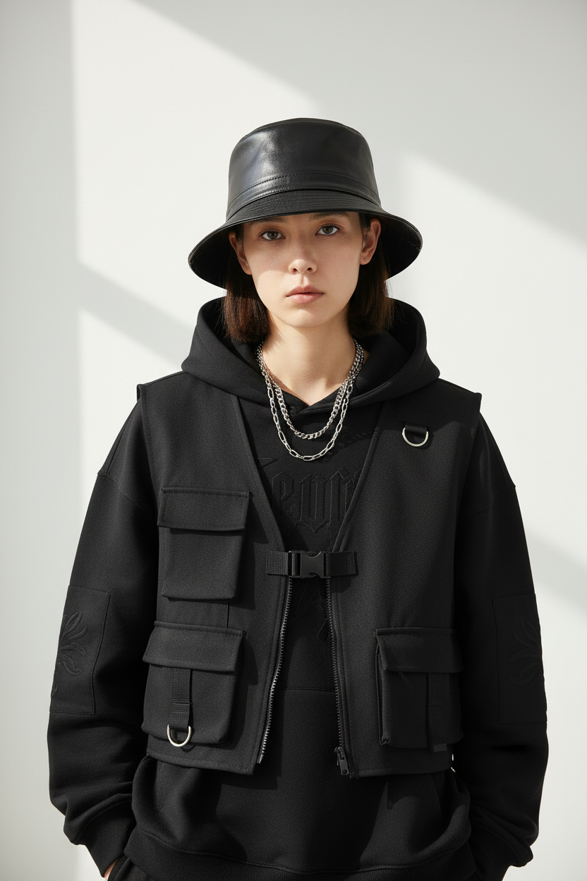 Mcguire Black Leather Fedora Hat with Sheepskin Lining