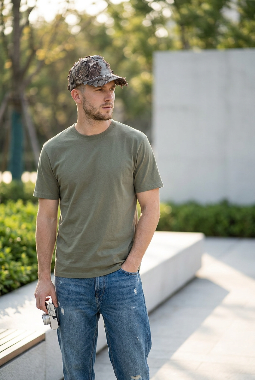 Bionic Leaves Camouflage Cotton Baseball Cap