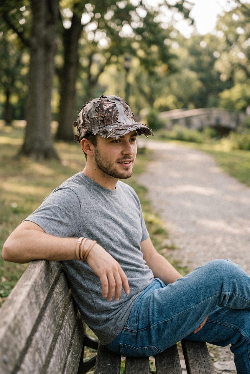 Bionic Leaves Camouflage Cotton Baseball Cap
