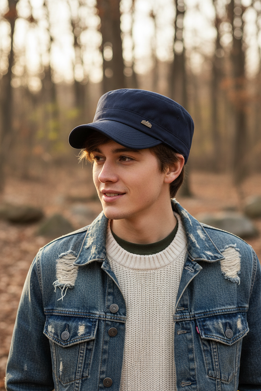 Wheeler Flat Top Cotton Sun Hat – Adjustable, Unisex