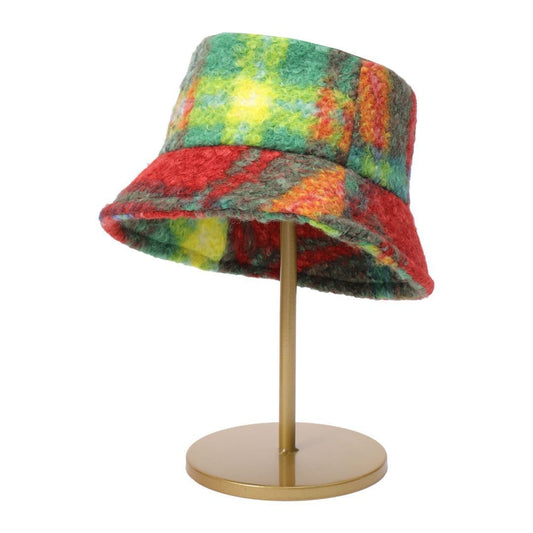 TheCapSpot - Tie Dyed Plaid Bucket Hat
