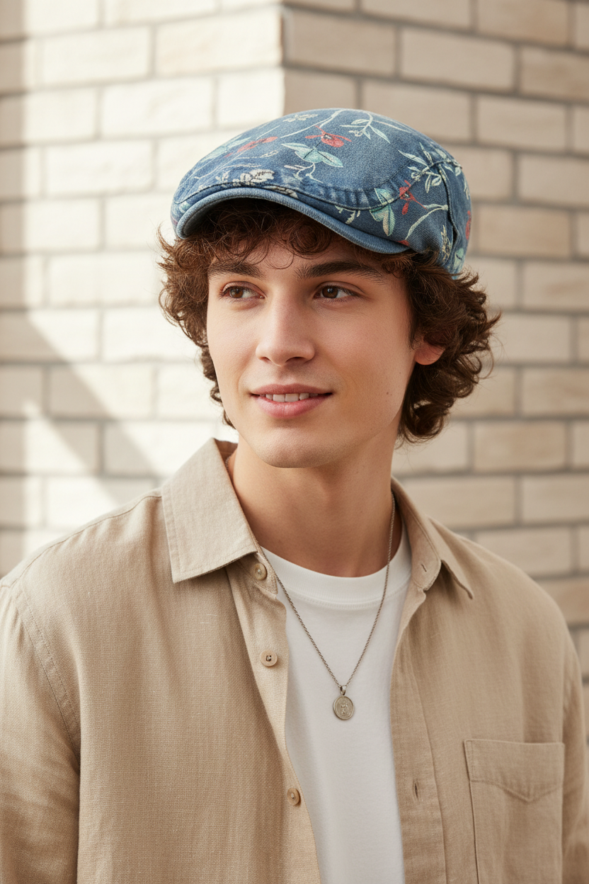 Hoover Floral Embroidered Cotton Sun Hat