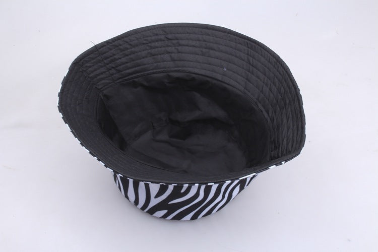 Women's Zebra Pattern  Korean Style Trendy Fisherman Hat