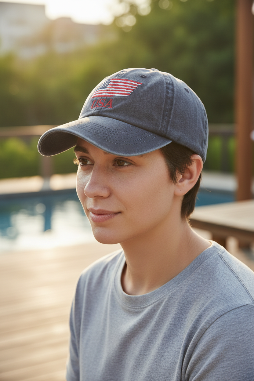 American Flag Cotton Baseball Cap