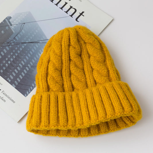 Twisted Woolen Cap  Ear Protection To Keep Warm