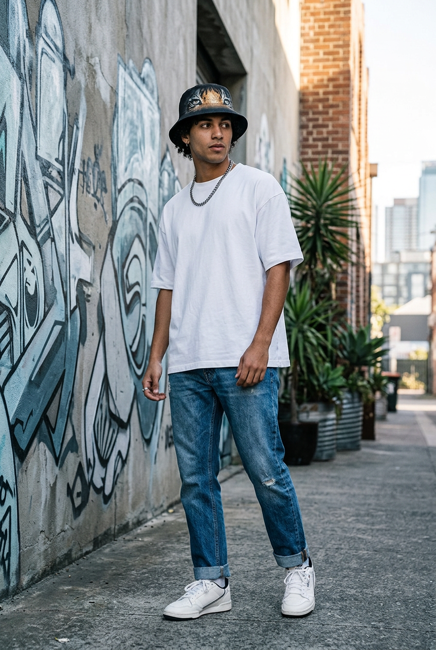 Tiger Print Polyester Bucket Hat