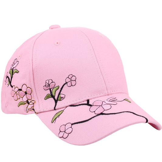 Sincere Cotton Flower Peaked Cap