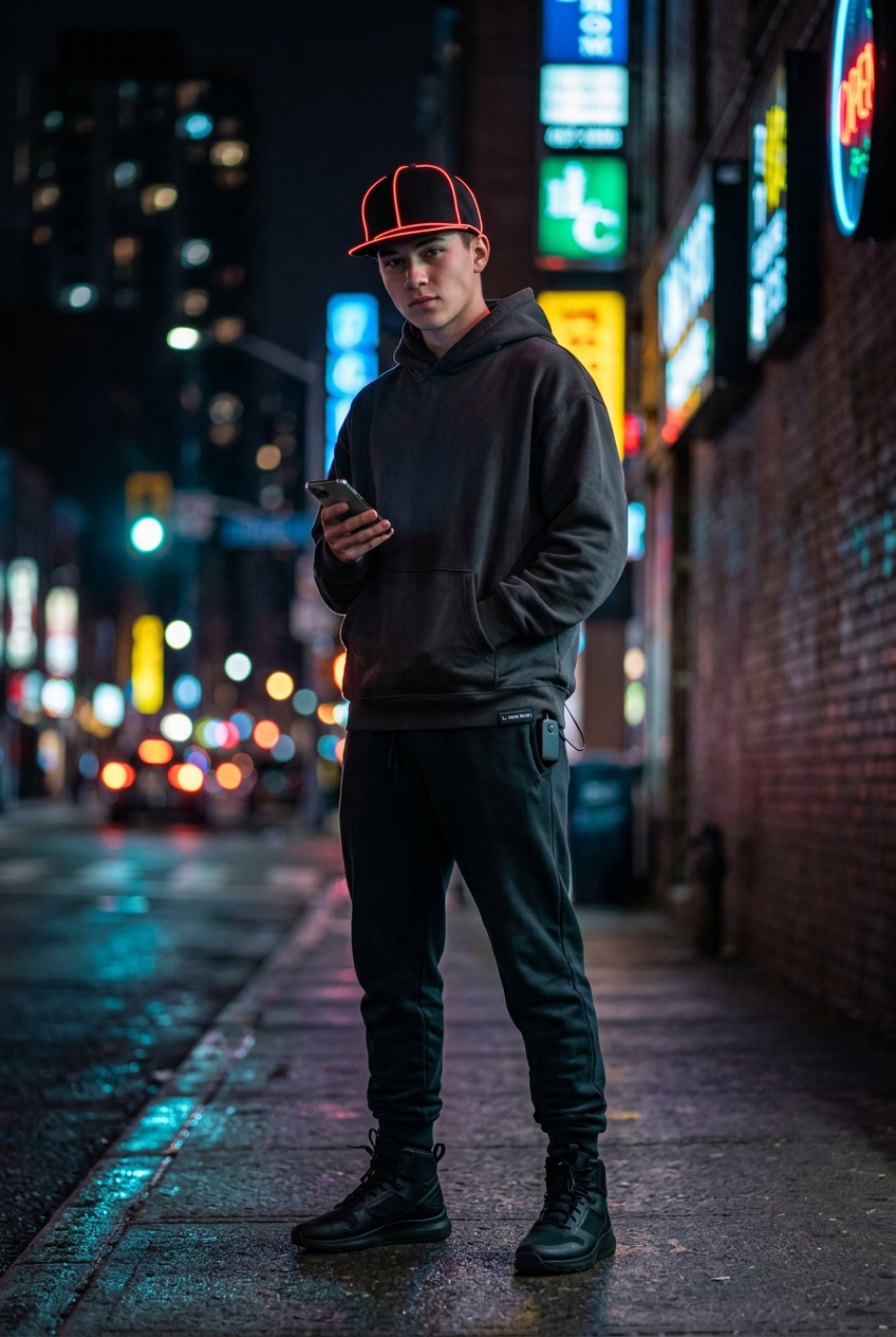 Elgin Luminous LED Baseball Cap – Adjustable Hip Hop Hat